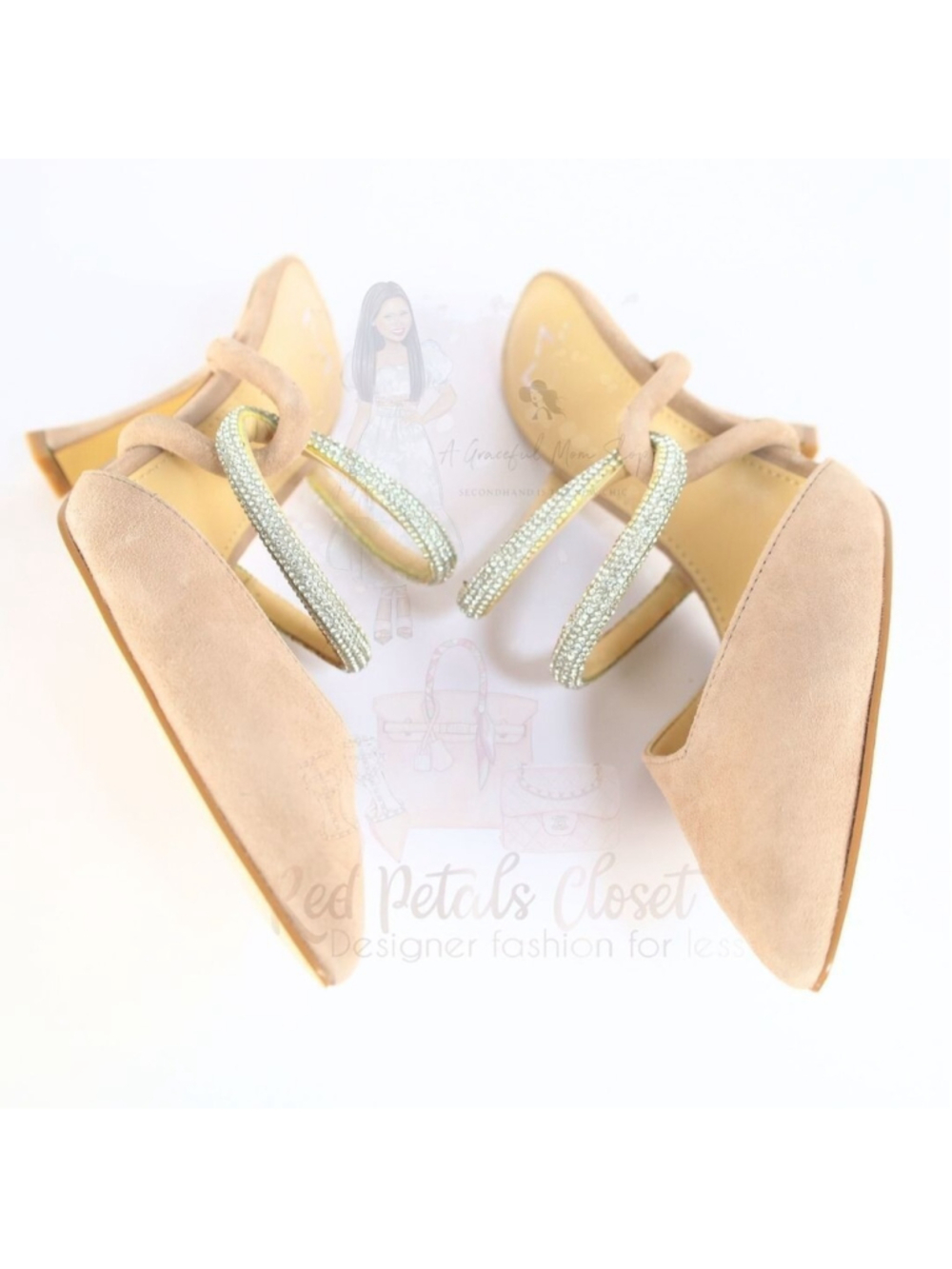 Marc Fisher Women's Candy High Heel Mules Natural Size 6.5- 0214 - Picture 5 of 16